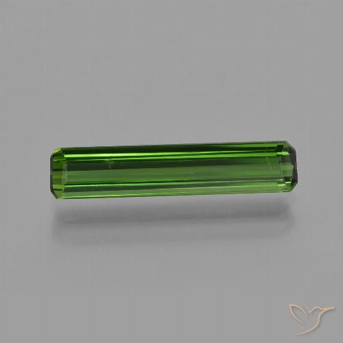 1.59ct 자연스러운 짙은 녹색 전기석, 에메랄드 컷, VS