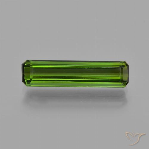 1.54ct 자연스러운 포레스트 그린 전기석, 에메랄드 컷, VS