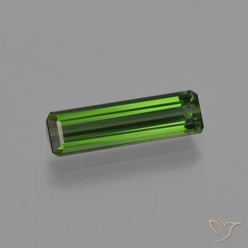 1.51ct 자연스러운 딥그린 전기석, 에메랄드 컷, VVS-VS