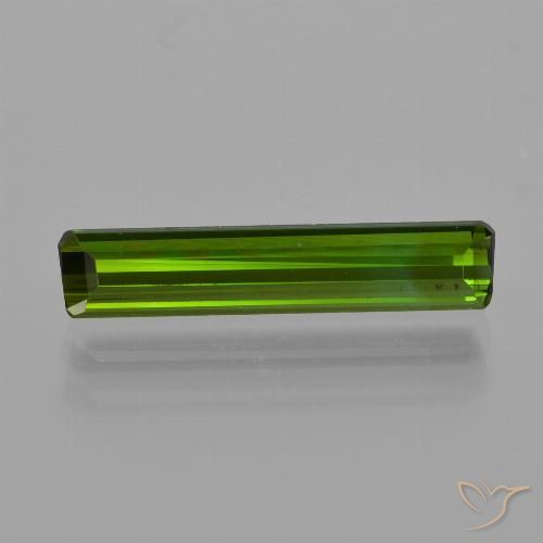 1.16ct 자연스러운 포레스트 그린 전기석, 에메랄드 컷, VS