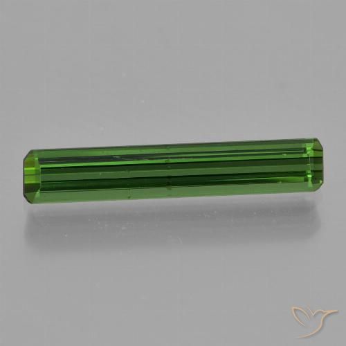 1.08ct 자연스러운 미디엄 그린 전기석, 에메랄드 컷, VVS-VS
