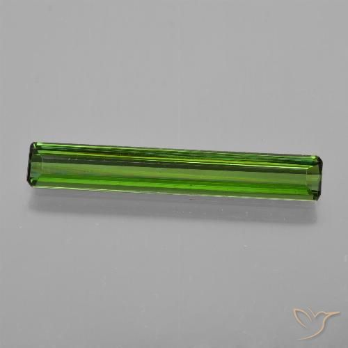 2.01ct 자연스러운 미디엄 그린 전기석, 에메랄드 컷, VVS-VS