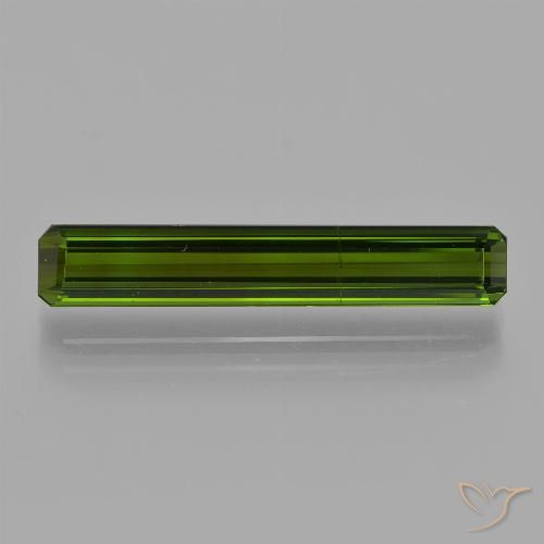 3.24ct 자연스러운 딥 포레스트 그린 전기석, 에메랄드 컷, VS