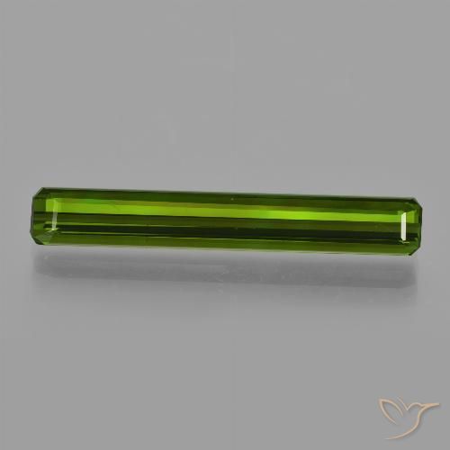 3.27ct 자연스러운 흙빛 녹색 전기석, 에메랄드 컷, VS