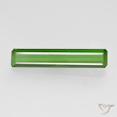 1.35ct 자연스러운 녹색 전기석, 에메랄드 컷, VS