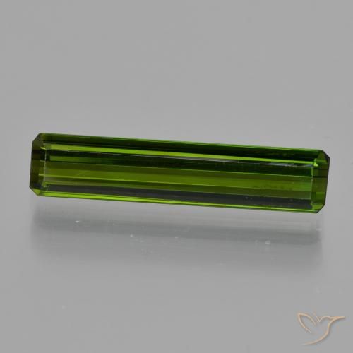 1.84ct 자연스러운 짙은 녹색 전기석, 에메랄드 컷, VS