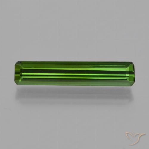 1.45ct 자연스러운 흙빛 녹색 전기석, 에메랄드 컷, VVS-VS