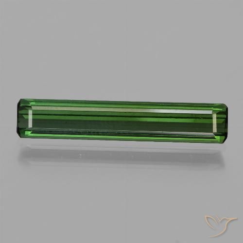 1.43ct 자연스러운 미디엄 그린 전기석, 에메랄드 컷, VVS-VS