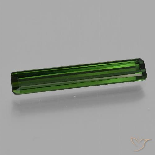 1.47ct 자연스러운 포레스트 그린 전기석, 에메랄드 컷, VVS-VS