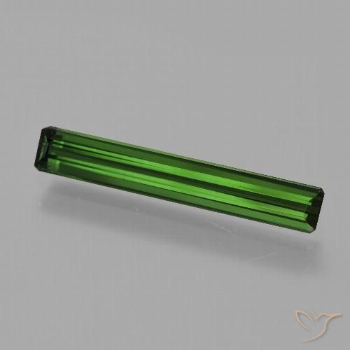 1.49ct 자연스러운 흙빛 녹색 전기석, 에메랄드 컷, VVS-VS