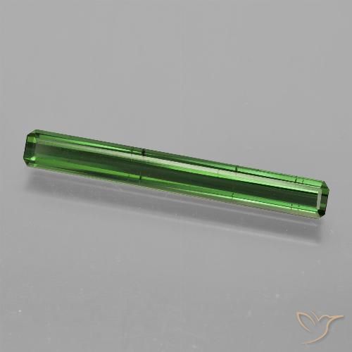 1.44ct 자연스러운 미디엄 그린 전기석, 에메랄드 컷, VS-SI