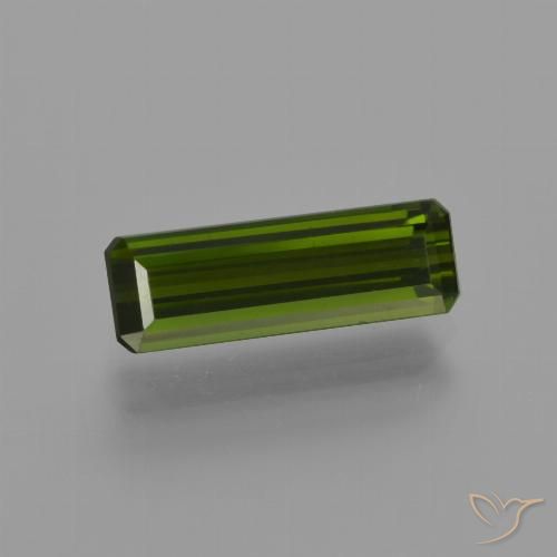 1.44ct 자연스러운 딥그린 전기석, 에메랄드 컷, VS