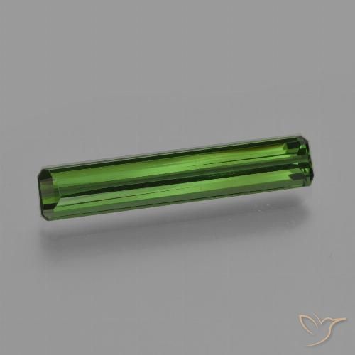 1.51ct 자연스러운 짙은 녹색 전기석, 에메랄드 컷, VVS-VS