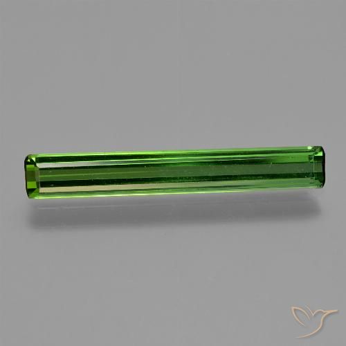 1.55ct 자연스러운 흙빛 녹색 전기석, 에메랄드 컷, VVS-VS