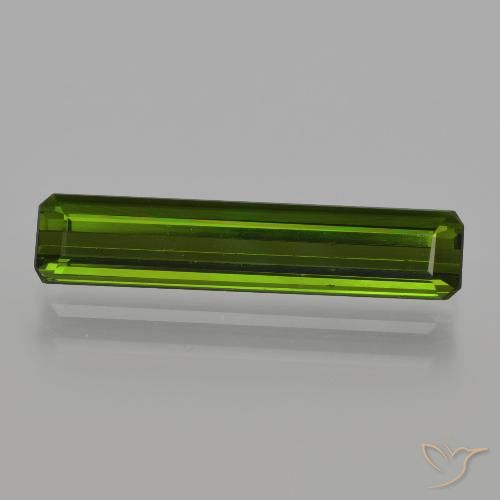 1.94ct 자연스러운 흙빛 녹색 전기석, 에메랄드 컷, VS
