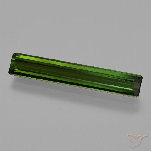 1.91ct 자연스러운 짙은 녹색 전기석, 에메랄드 컷, VVS-VS