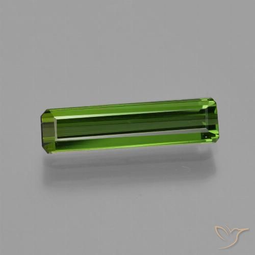 1.11ct 자연스러운 포레스트 그린 전기석, 에메랄드 컷, VVS-VS