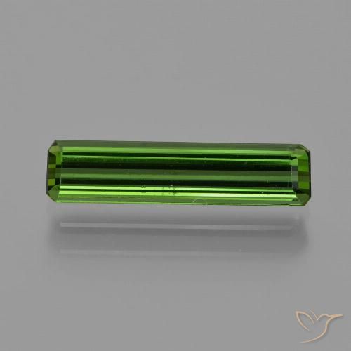 1.13ct 자연스러운 짙은 녹색 전기석, 에메랄드 컷, VVS-VS