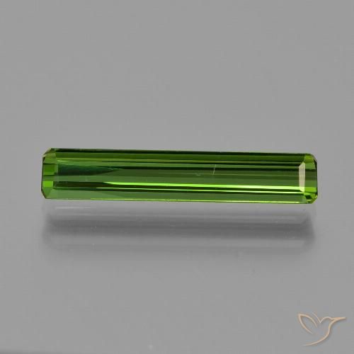 1.19ct 자연스러운 포레스트 그린 전기석, 에메랄드 컷, VVS-VS