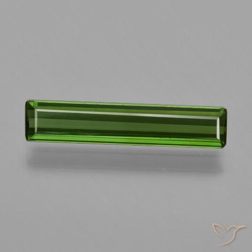 1.14ct 자연스러운 포레스트 그린 전기석, 에메랄드 컷, VVS-VS