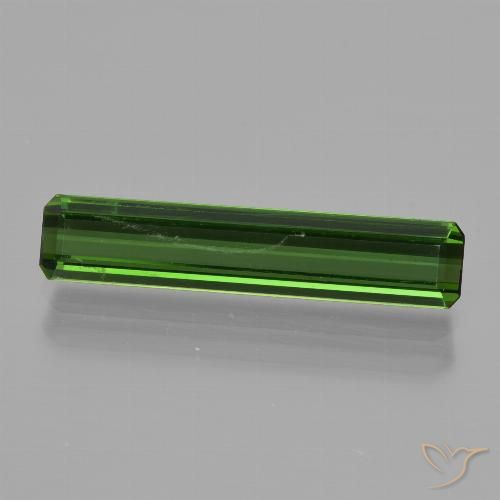 1.78ct 자연스러운 짙은 녹색 전기석, 에메랄드 컷, VS