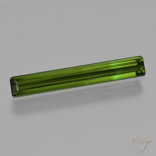 1.70ct 자연스러운 짙은 녹색 전기석, 에메랄드 컷, VS