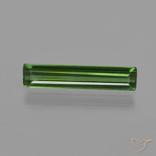0.90ct 자연스러운 흙빛 녹색 전기석, 에메랄드 컷, VS