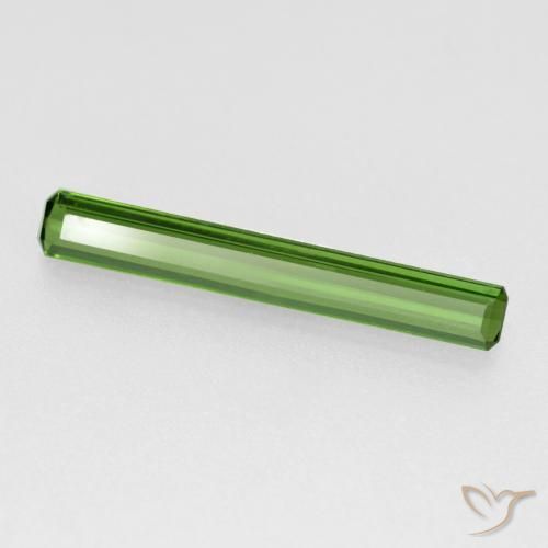 0.94ct 자연스러운 따뜻한 녹색 전기석, 에메랄드 컷, VS