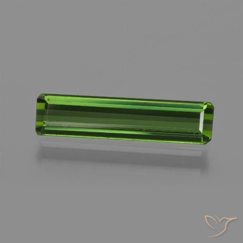 1.08ct 자연스러운 포레스트 그린 전기석, 에메랄드 컷, VS