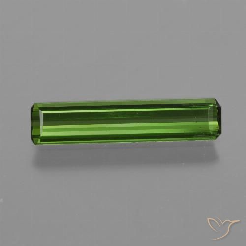 1.08ct 자연스러운 흙빛 녹색 전기석, 에메랄드 컷, VS