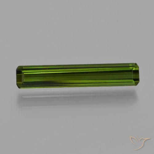 1.25ct 자연스러운 포레스트 그린 전기석, 에메랄드 컷, VS