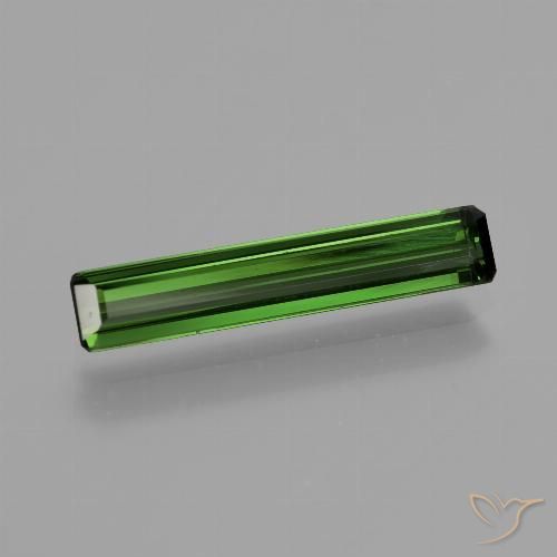 1.22ct 자연스러운 포레스트 그린 전기석, 에메랄드 컷, VS