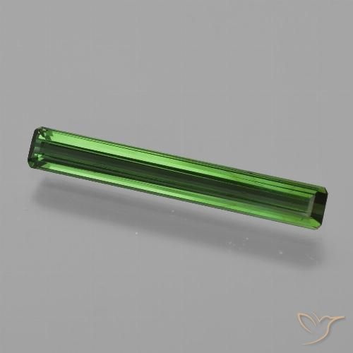 1.27ct 자연스러운 포레스트 그린 전기석, 에메랄드 컷, VS