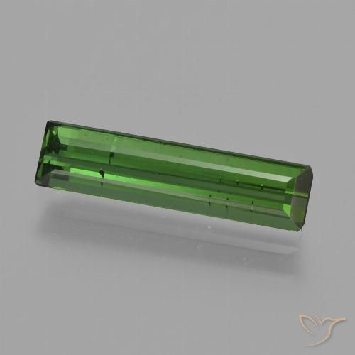 1.35ct 자연스러운 미디엄 그린 전기석, 에메랄드 컷, VS-SI