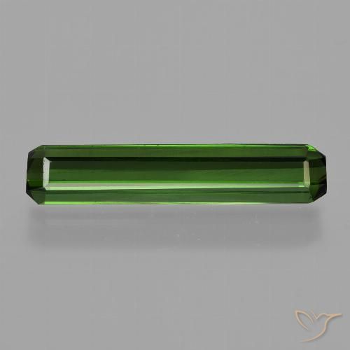 1.73ct 자연스러운 미디엄 그린 전기석, 에메랄드 컷, VVS-VS