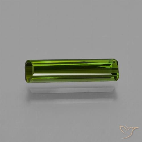 0.89ct 자연스러운 해초 녹색 전기석, 에메랄드 컷, VS