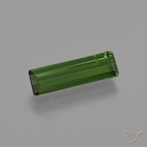 0.91ct 자연스러운 딥그린 전기석, 에메랄드 컷, VS-SI