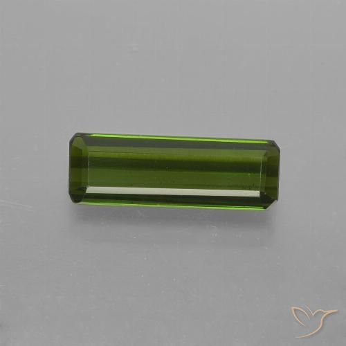 0.92ct 자연스러운 포레스트 그린 전기석, 에메랄드 컷, VS