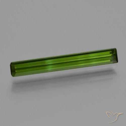 0.96ct 자연스러운 포레스트 그린 전기석, 에메랄드 컷, VVS-VS