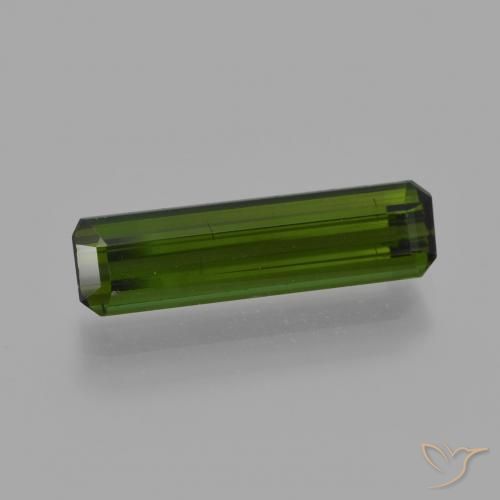 1.80ct 자연스러운 포레스트 그린 전기석, 에메랄드 컷, VS