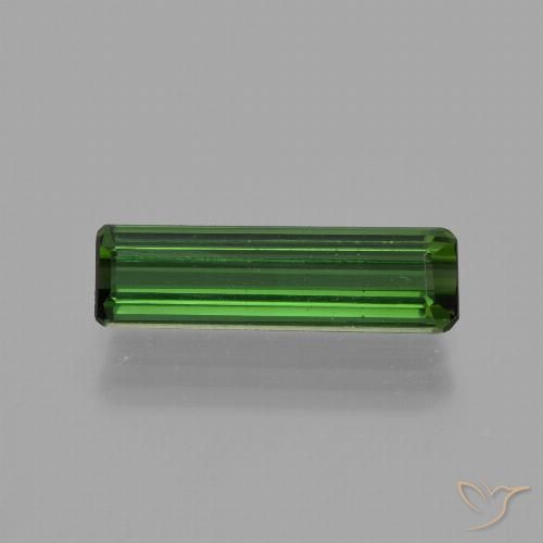 1.20ct 자연스러운 짙은 녹색 전기석, 에메랄드 컷, VVS-VS