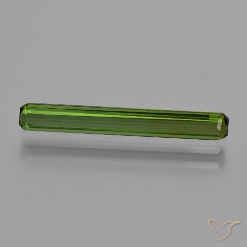 1.27ct 자연스러운 포레스트 그린 전기석, 에메랄드 컷, VS