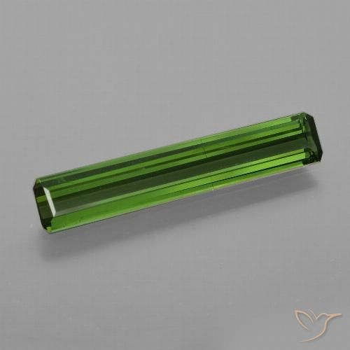 1.48ct 자연스러운 미디엄-다크 그린 전기석, 에메랄드 컷, VS