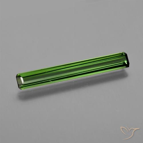 1.38ct 자연스러운 포레스트 그린 전기석, 에메랄드 컷, VS