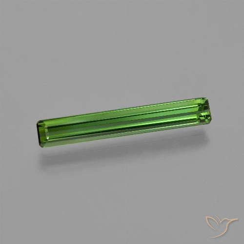 1.20ct 자연스러운 짙은 녹색 전기석, 에메랄드 컷, VVS-VS