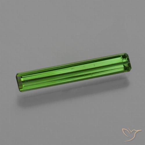 1.24ct 자연스러운 미디엄-다크 그린 전기석, 에메랄드 컷, VS