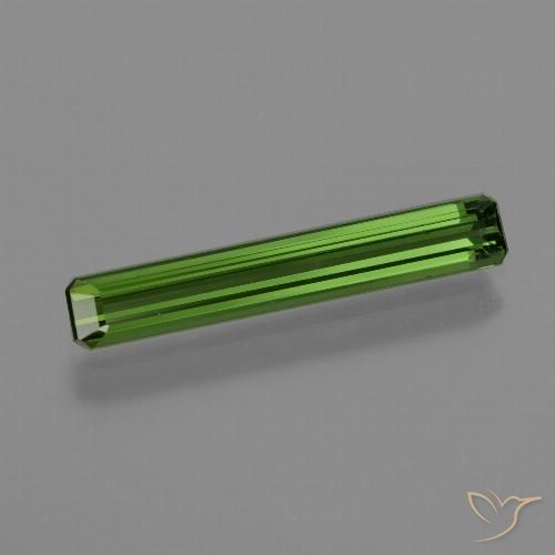 1.26ct 자연스러운 포레스트 그린 전기석, 에메랄드 컷, VVS-VS