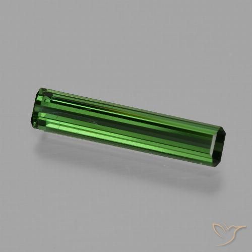 1.23ct 자연스러운 미디엄-다크 그린 전기석, 에메랄드 컷, VS