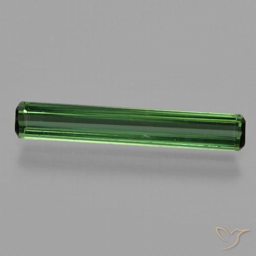 1.22ct 자연스러운 포레스트 그린 전기석, 에메랄드 컷, VVS-VS