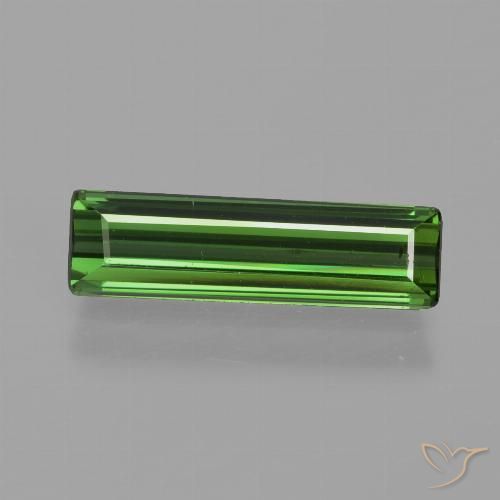 1.20ct 자연스러운 짙은 녹색 전기석, 에메랄드 컷, VS